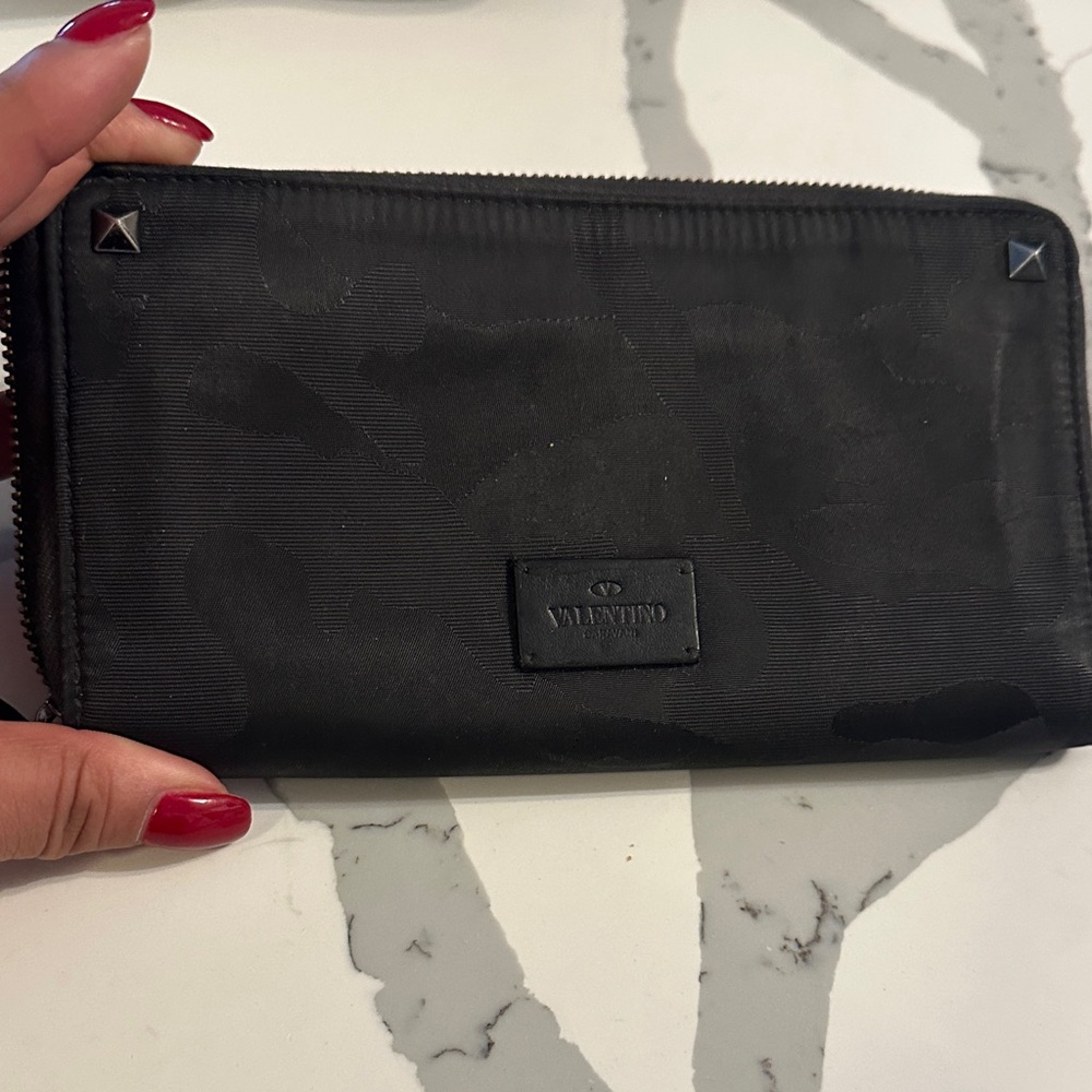 Valentino Black Studded Wallet